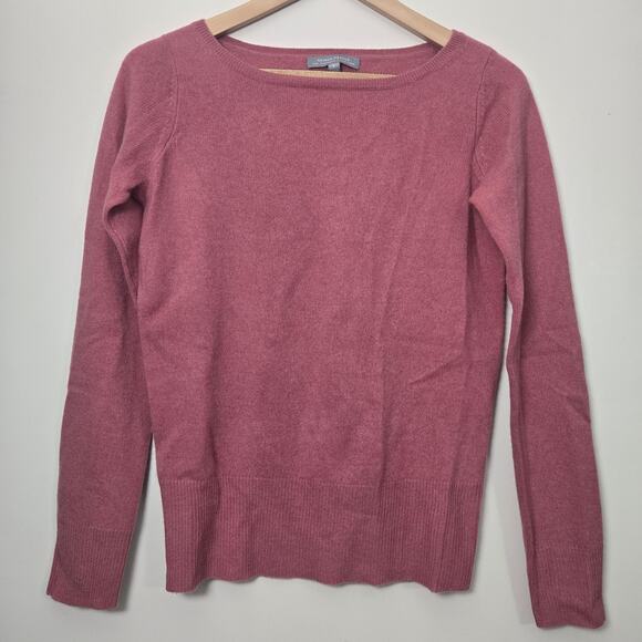 Neiman Marcus The Cashmere Collection Sweater Size S Basic Crew Neck Rose Pink - Picture 1 of 7